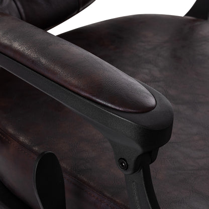 Fauteuil barbier Senator Brun (structure noire)