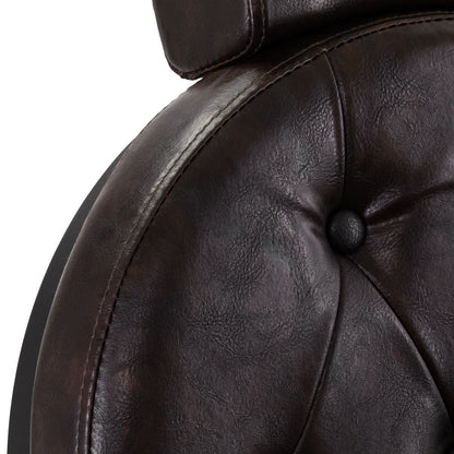 Fauteuil barbier Senator Brun (structure noire)