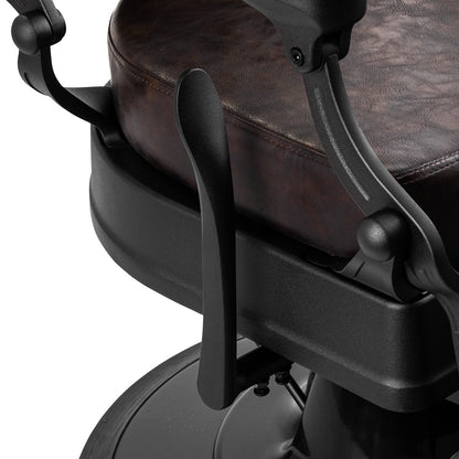 Fauteuil barbier Senator Brun (structure noire)