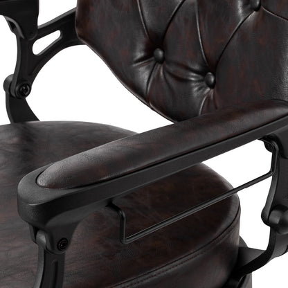 Fauteuil barbier Senator Brun (structure noire)