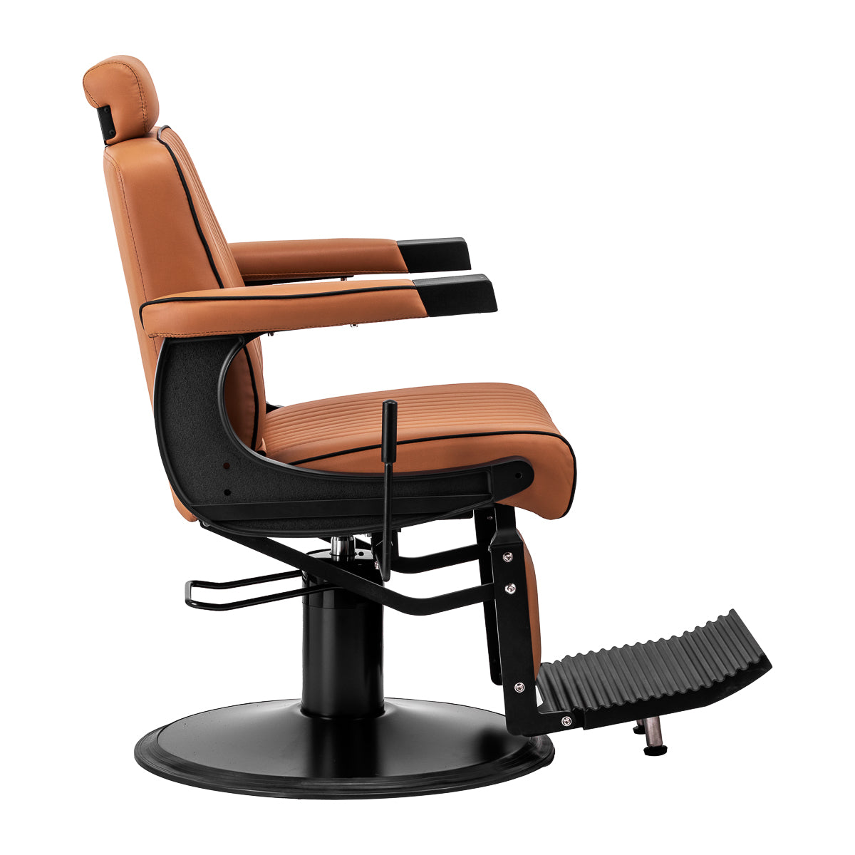 Fauteuil barbier Vision Brun Clair (structure noire)