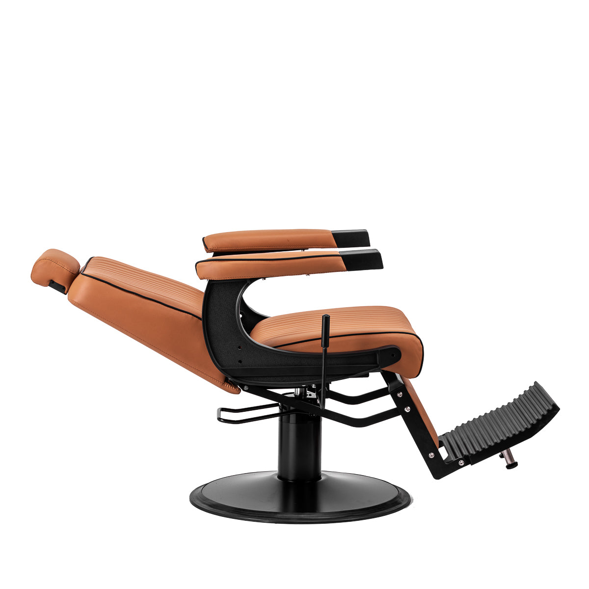 Fauteuil barbier Vision Brun Clair (structure noire)