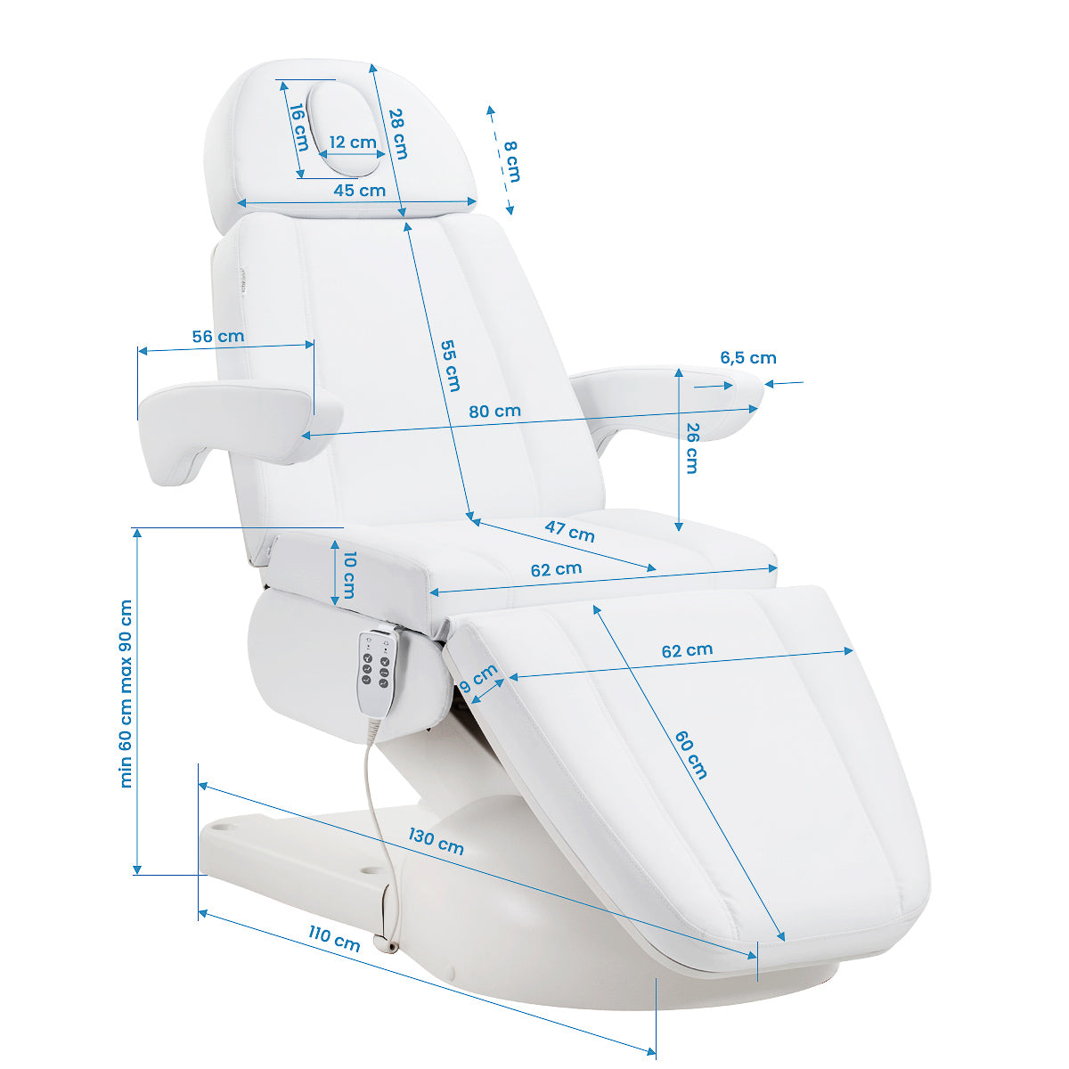 Fauteuil pédicure Luxury V1 3M Blanc