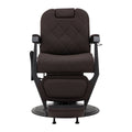 Fauteuil barbier Ardent Brun (structure noire)