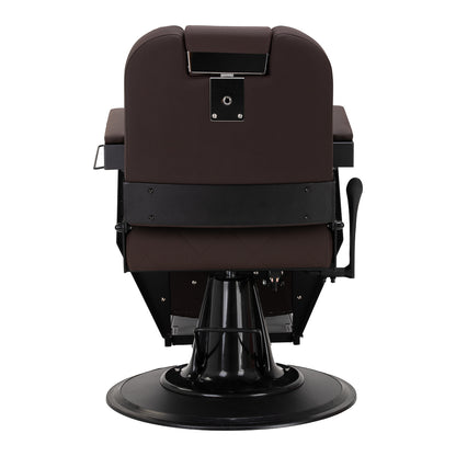 Fauteuil barbier Ardent Brun (structure noire)