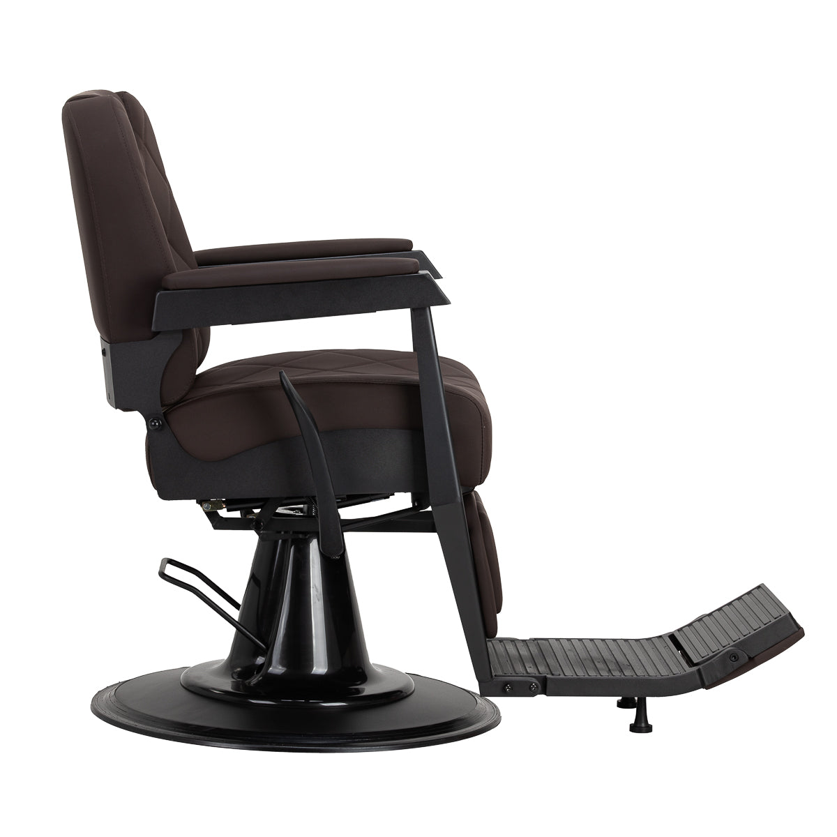 Fauteuil barbier Ardent Brun (structure noire)
