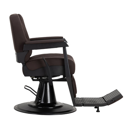 Fauteuil barbier Ardent Brun (structure noire)