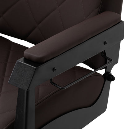 Fauteuil barbier Ardent Brun (structure noire)