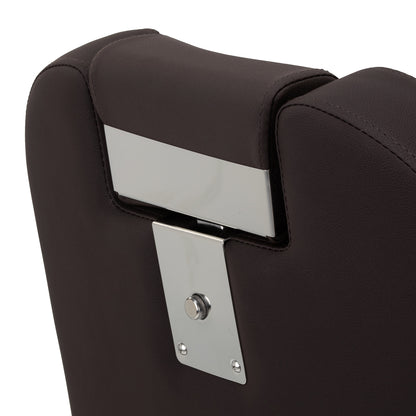 Fauteuil barbier Ardent Brun (structure noire)
