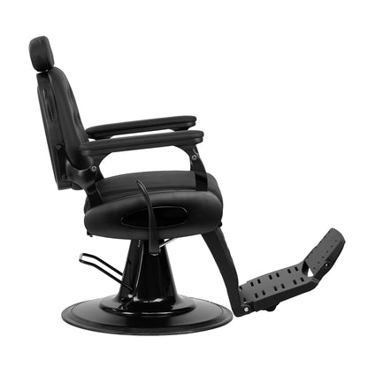 Fauteuil barbier Victor Noir (structure noire)