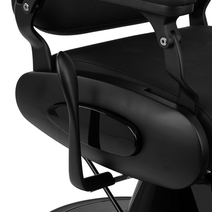 Fauteuil barbier Victor Noir (structure noire)