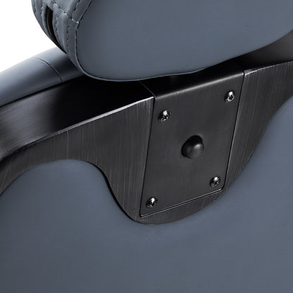 Fauteuil barbier Victor Graphite (structure noire brossée)