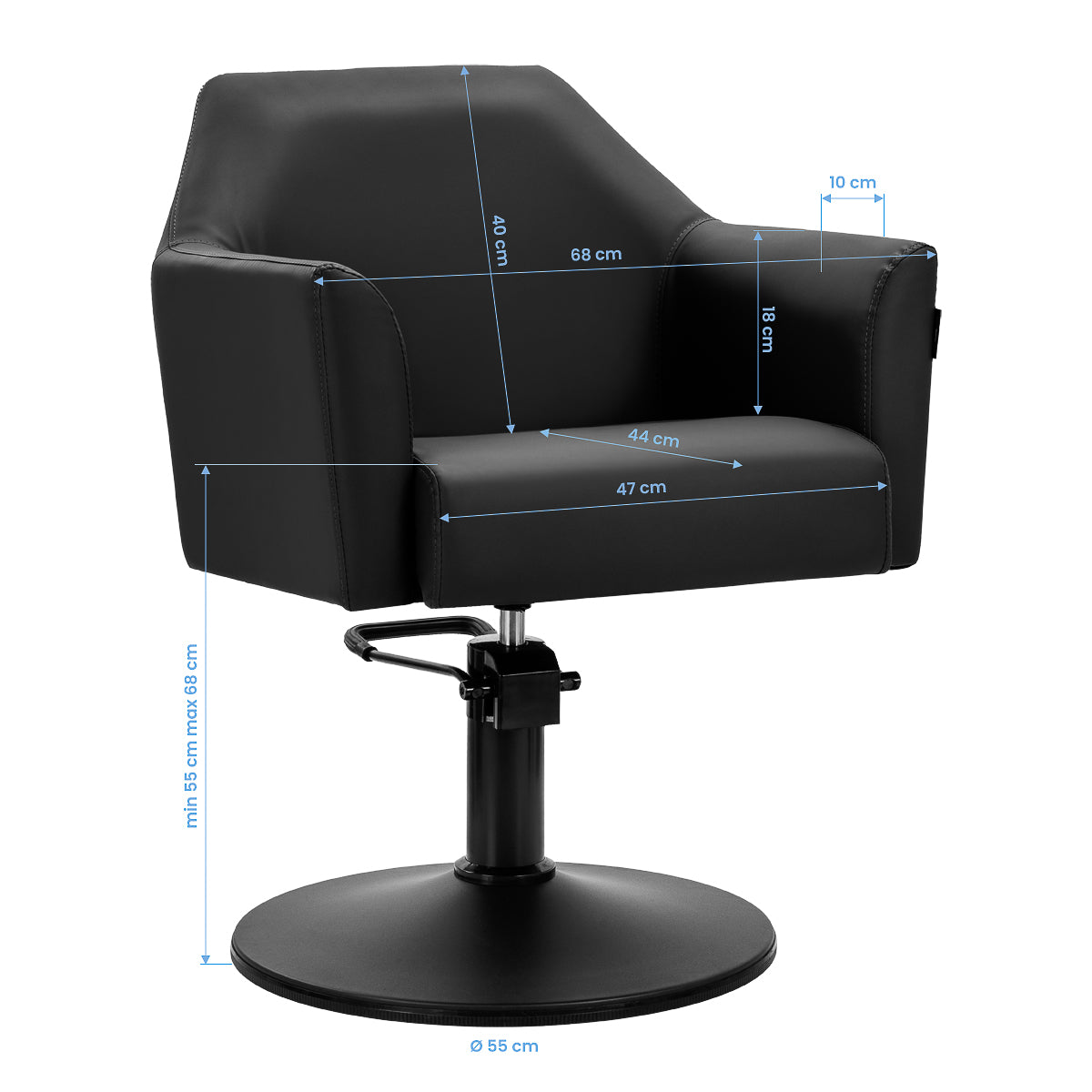 Fauteuil coiffeur Alpine Noir