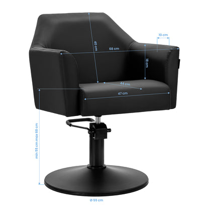 Fauteuil coiffeur Alpine Noir