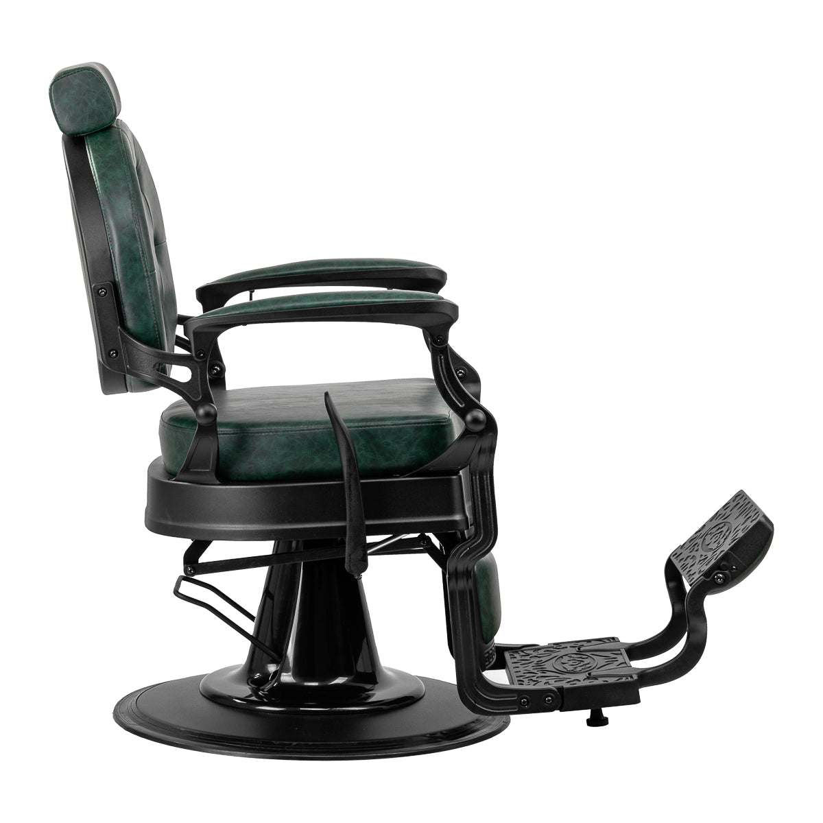 Fauteuil barbier Senator Vert (structure noire)