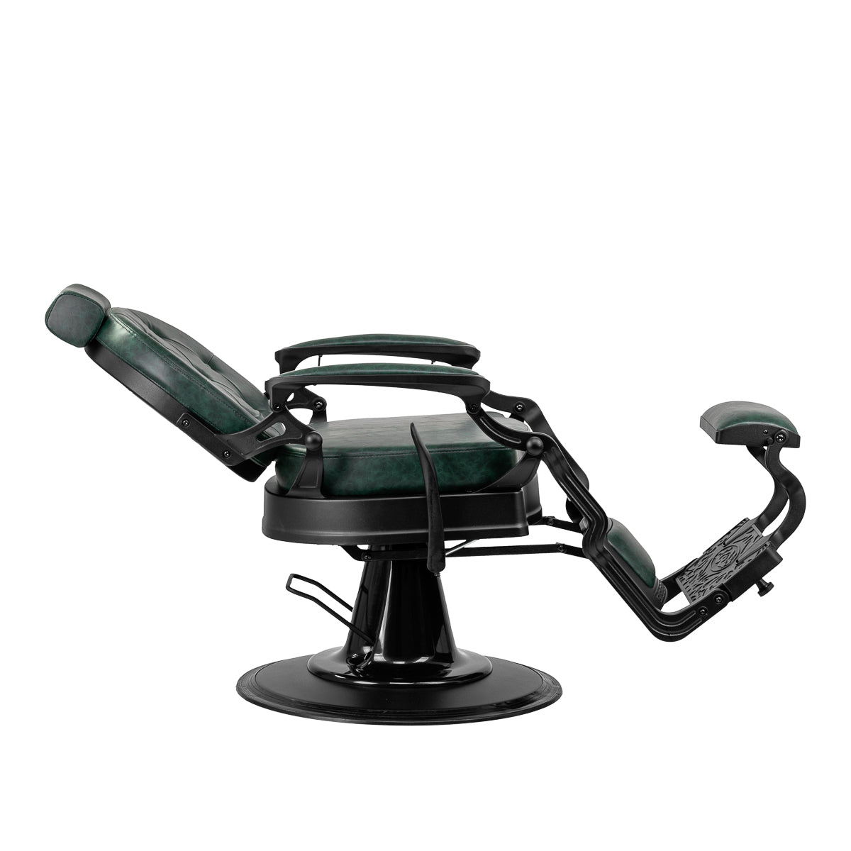 Fauteuil barbier Senator Vert (structure noire)