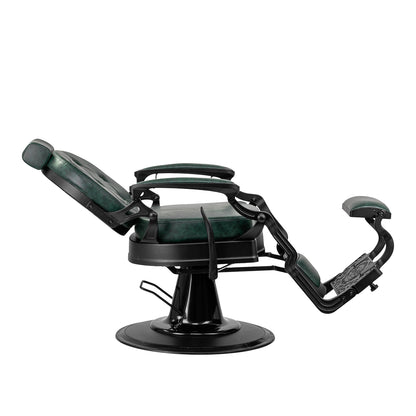 Fauteuil barbier Senator Vert (structure noire)