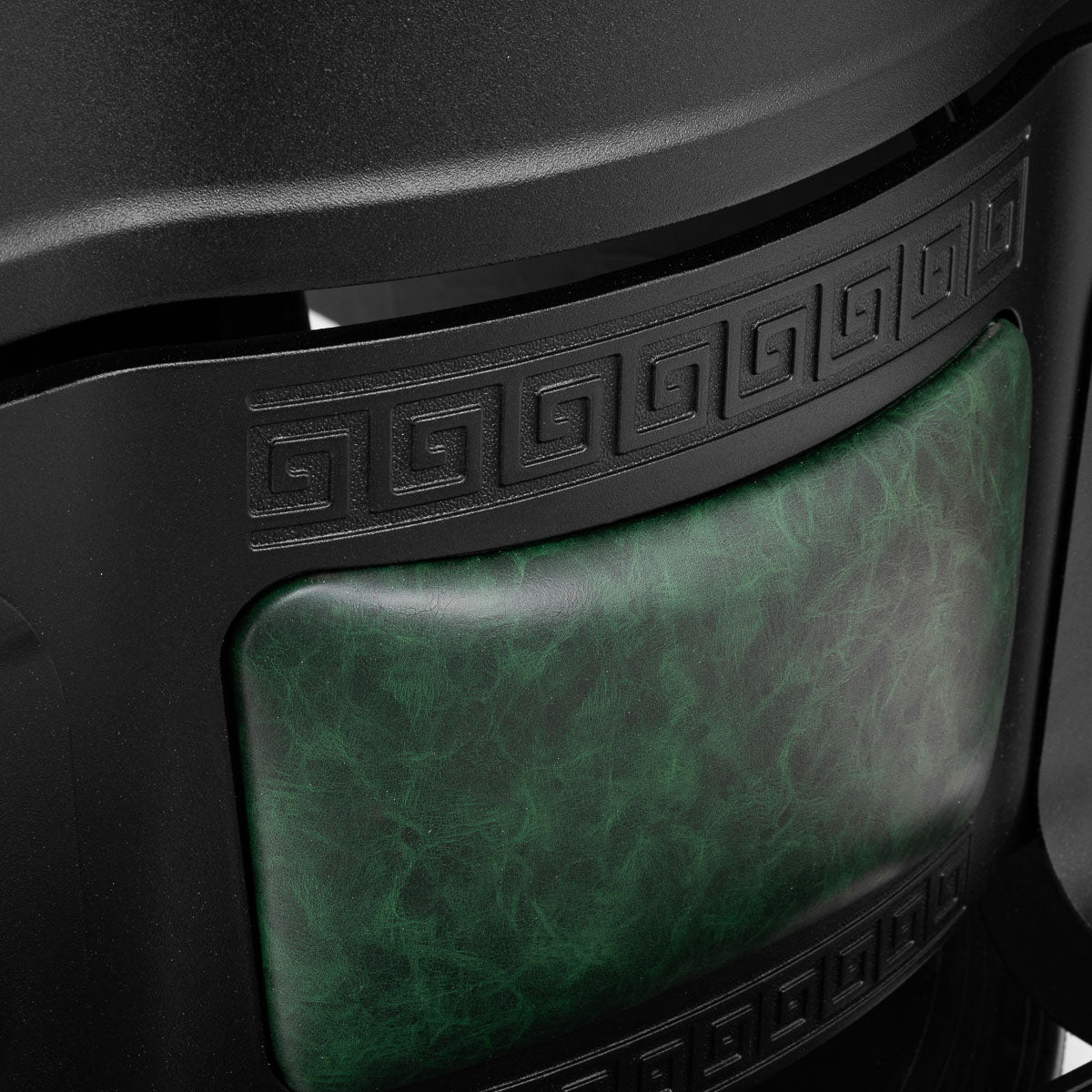 Fauteuil barbier Senator Vert (structure noire)