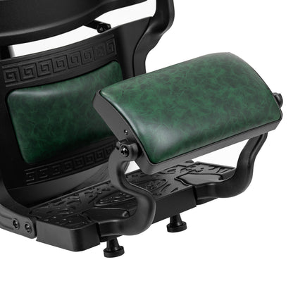 Fauteuil barbier Senator Vert (structure noire)