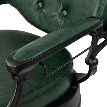 Fauteuil barbier Senator Vert (structure noire)