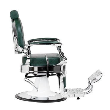 Fauteuil barbier Senator Vert (structure chromée)