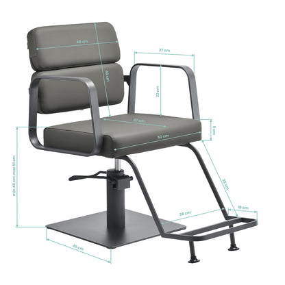 Fauteuil coiffeur Portiva Gris & Gris