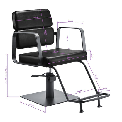 Fauteuil coiffeur Portiva Gris & Noir