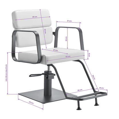 Fauteuil coiffeur Portiva Gris & Blanc