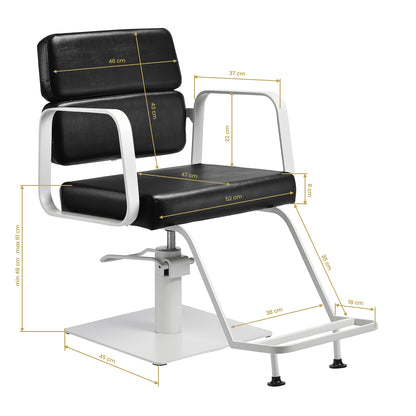 Fauteuil coiffeur Portiva Blanc & Noir