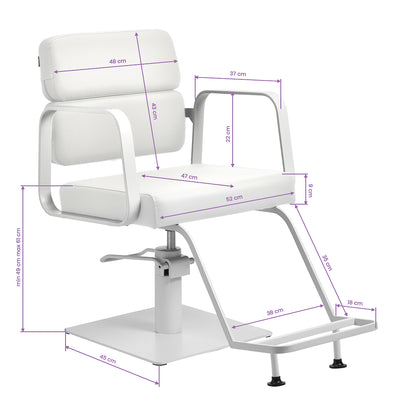 Fauteuil coiffeur Portiva Blanc & Blanc