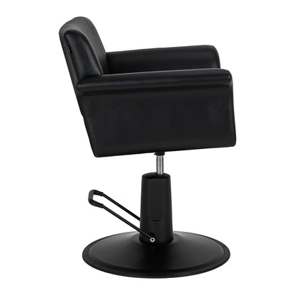 Fauteuil coiffeur Minimal Noir Base Noire