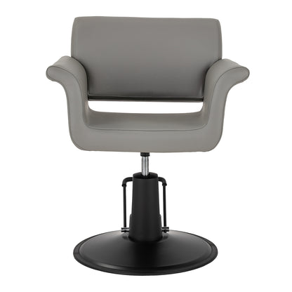 Fauteuil coiffeur Minimal Gris Base Noire