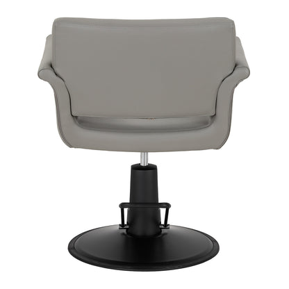 Fauteuil coiffeur Minimal Gris Base Noire