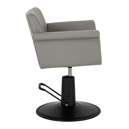 Fauteuil coiffeur Minimal Gris Base Noire