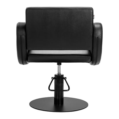 Fauteuil coiffeur Sevona Noir (base noire)
