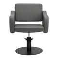 Fauteuil coiffeur Sevona Gris (base noire)