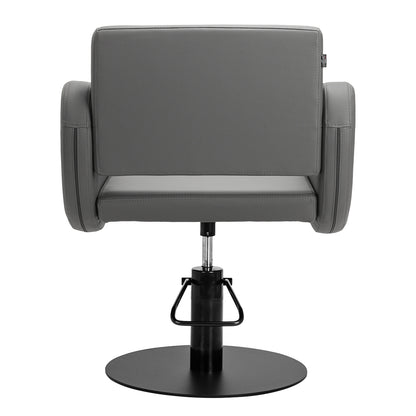 Fauteuil coiffeur Sevona Gris (base noire)
