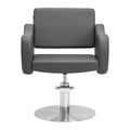 Fauteuil coiffeur Sevona Gris (base inox)