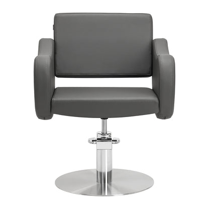Fauteuil coiffeur Sevona Gris (base inox)