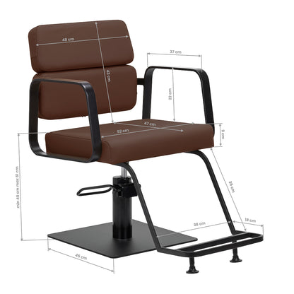 Fauteuil coiffeur Portiva Noir & Chocolat