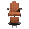 Fauteuil barbier Mason Brun (structure noire)