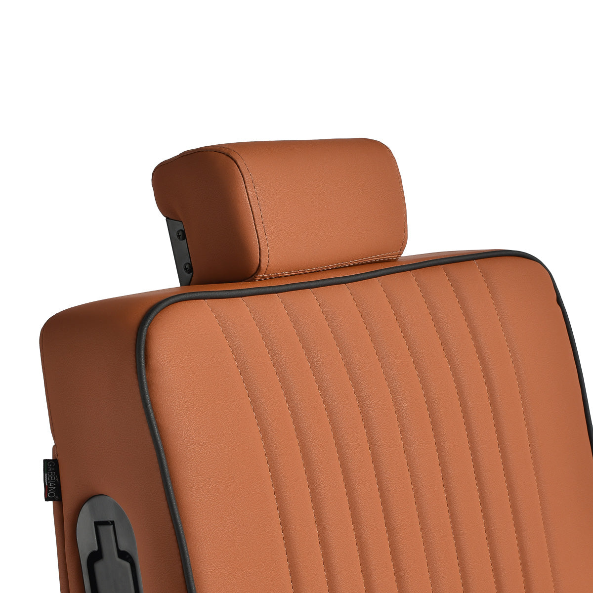 Fauteuil barbier Mason Brun (structure noire)