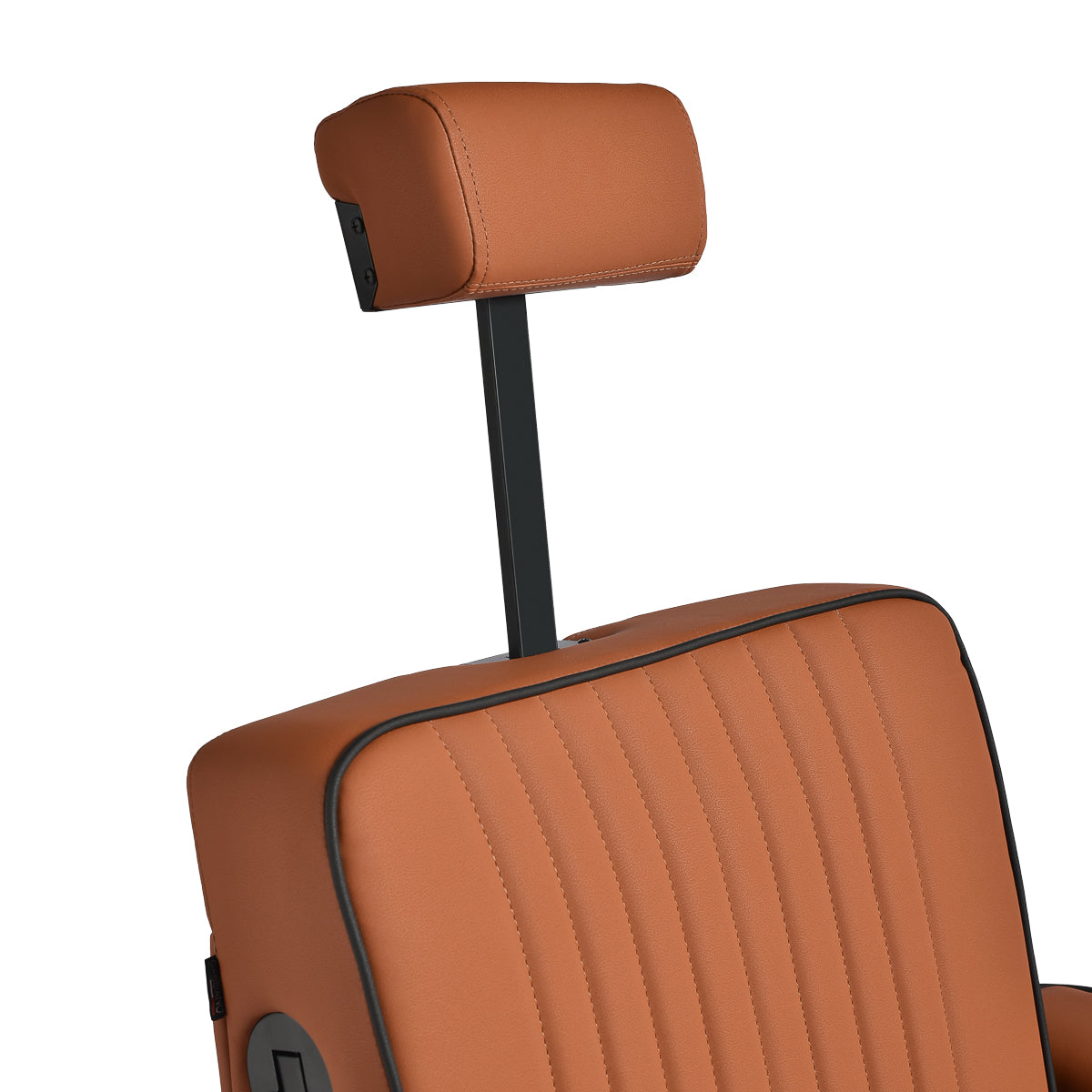 Fauteuil barbier Mason Brun (structure noire)