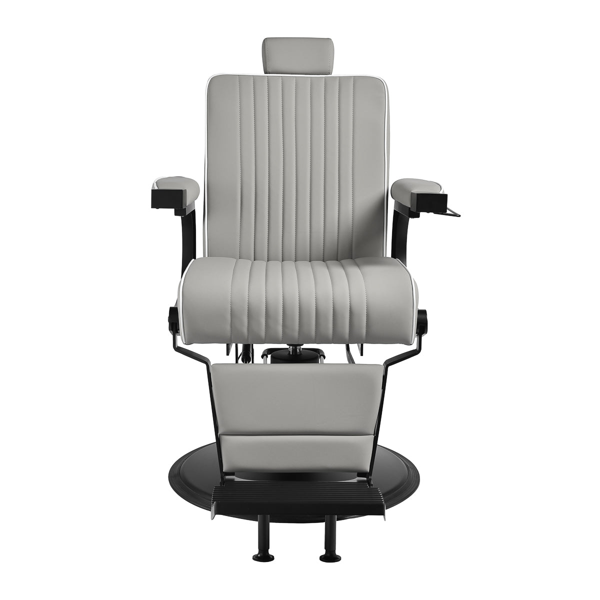 Fauteuil barbier Mason Gris (structure noire)
