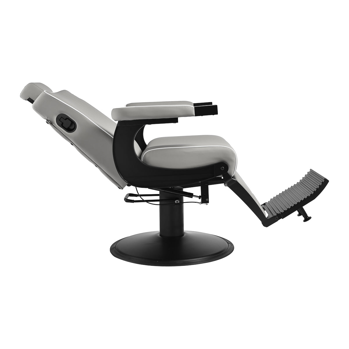 Fauteuil barbier Mason Gris (structure noire)