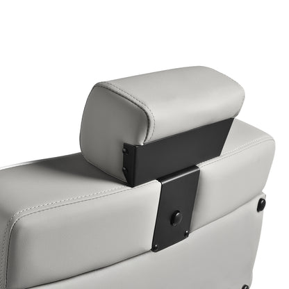Fauteuil barbier Mason Gris (structure noire)