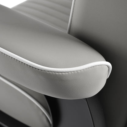 Fauteuil barbier Mason Gris (structure noire)