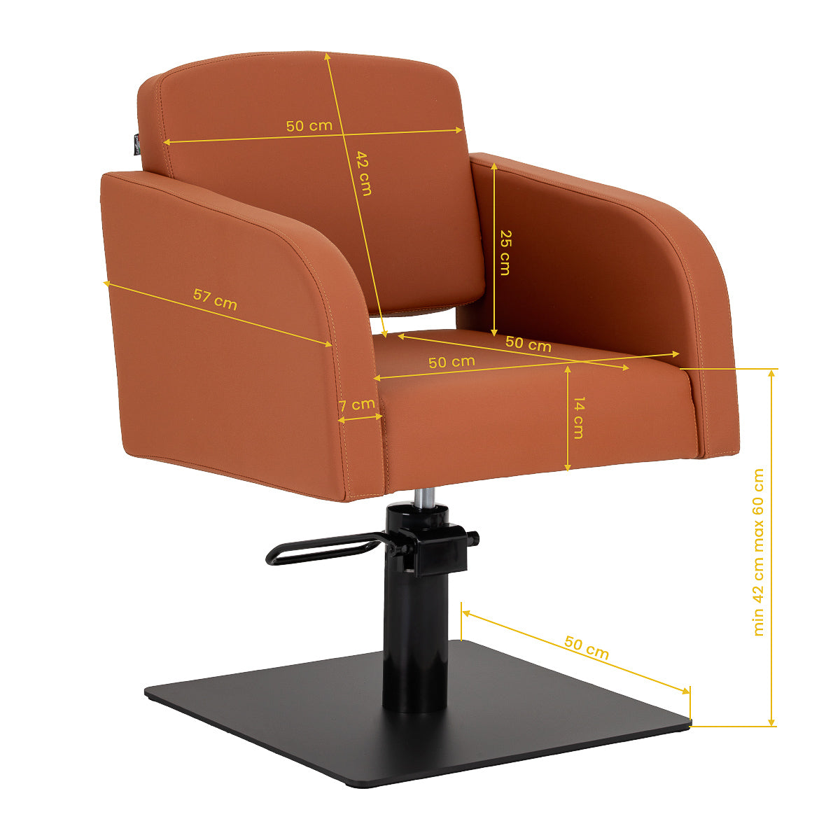 Fauteuil coiffeur Elara Brun (base noire)