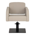 Fauteuil coiffeur Elara Gris Beige (base noire)