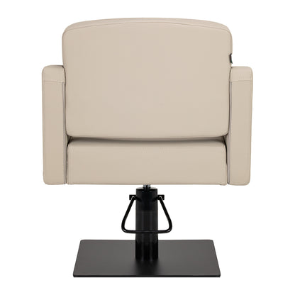 Fauteuil coiffeur Elara Gris Beige (base noire)